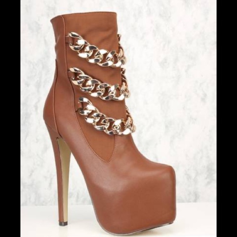 High Heel Brown Boots - Picture 3 of 4
